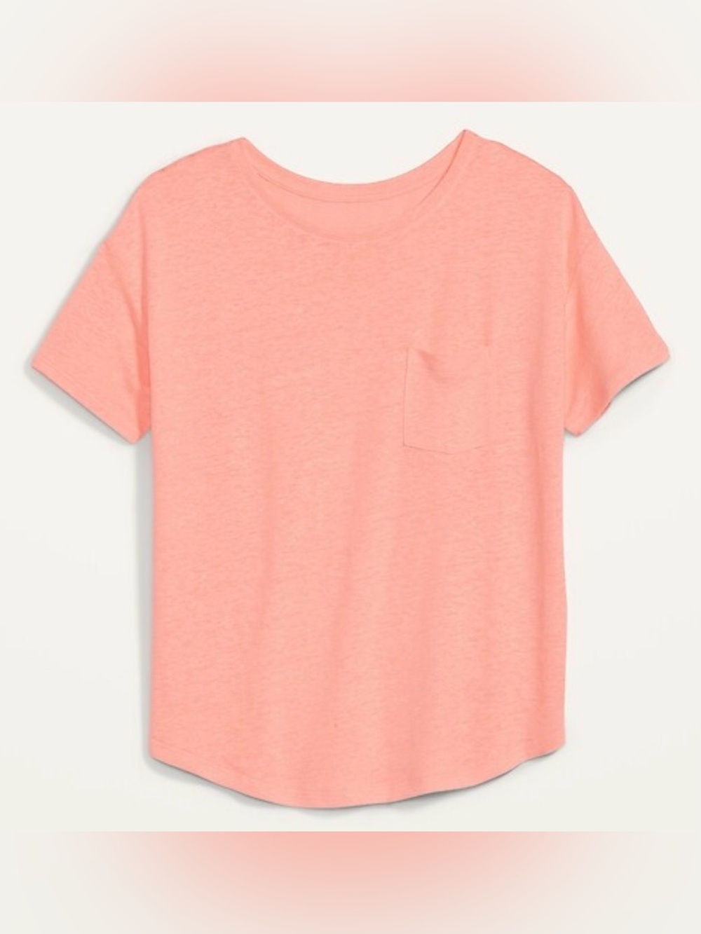 Old Navy Woman’s Peachy Treat Easy Linen Pocket Tee Size L